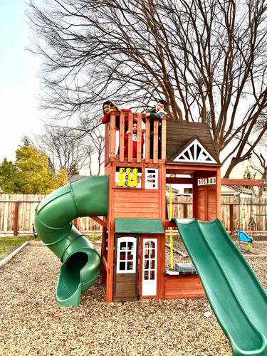 Kids at outdoor playground